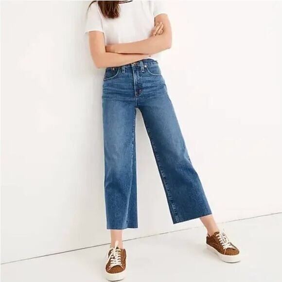 New! Madewelll Slim Wide-Leg Jeans in Crownridge Wash, size 36 - Picture 2 of 16